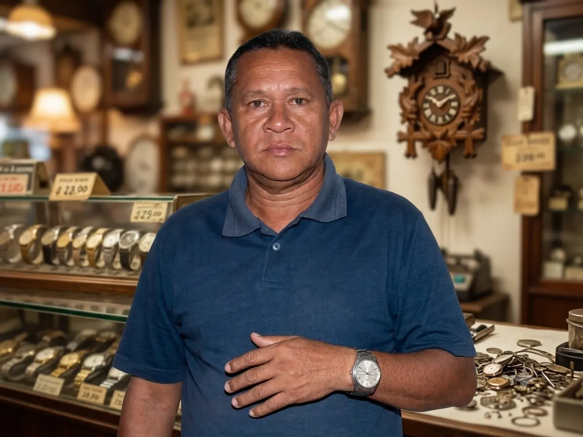 João Souza, relojoeiro fundador da tradicional Relojoaria Seiko na década de 1980