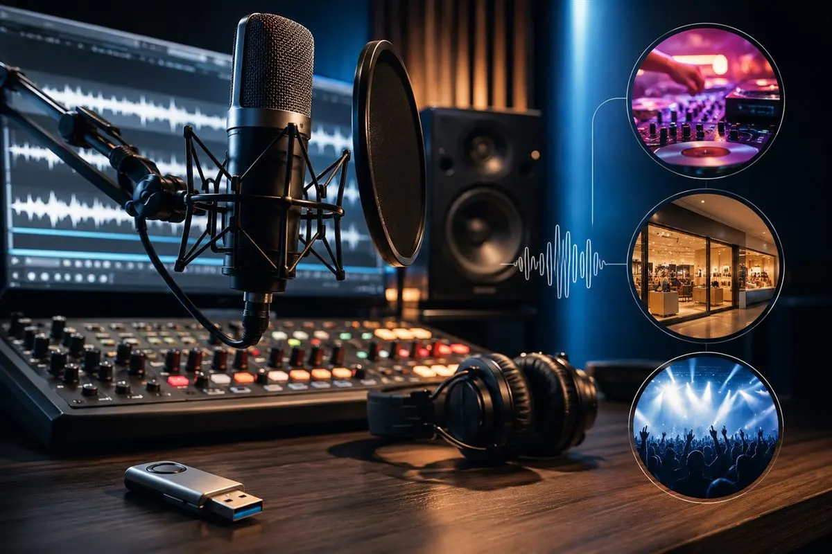 Gravação de músicas para pendrive no Studio Seiko